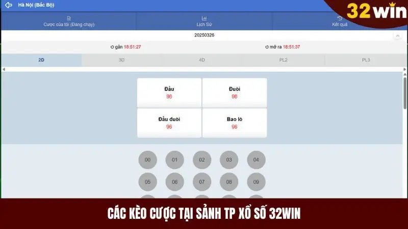 Các loại hình cược có thể chơi tại sảnh TP xổ số